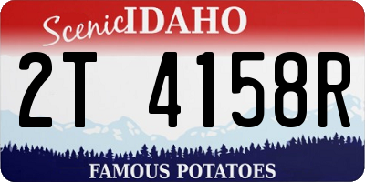 ID license plate 2T4158R