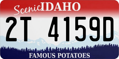 ID license plate 2T4159D