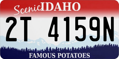 ID license plate 2T4159N