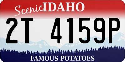 ID license plate 2T4159P