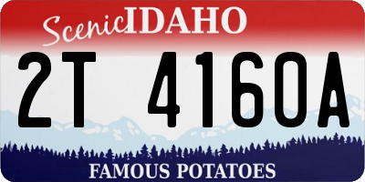 ID license plate 2T4160A