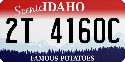 ID license plate 2T4160C