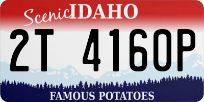 ID license plate 2T4160P