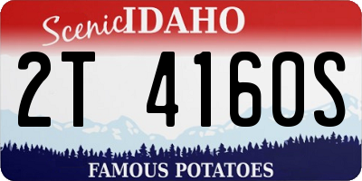 ID license plate 2T4160S