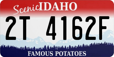 ID license plate 2T4162F