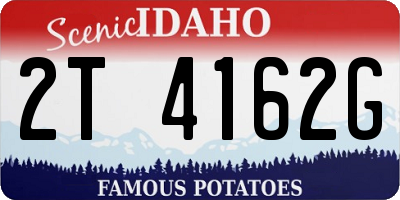 ID license plate 2T4162G