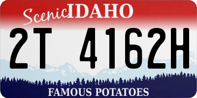 ID license plate 2T4162H