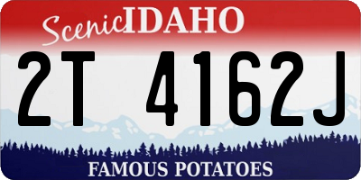 ID license plate 2T4162J