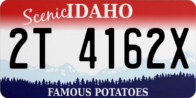 ID license plate 2T4162X