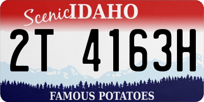 ID license plate 2T4163H