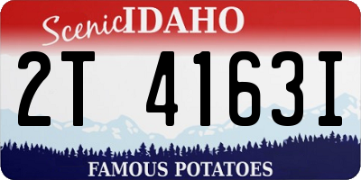ID license plate 2T4163I