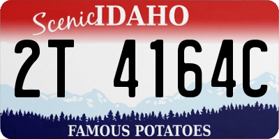 ID license plate 2T4164C