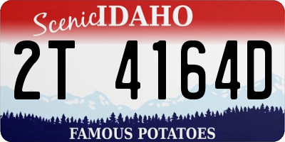 ID license plate 2T4164D