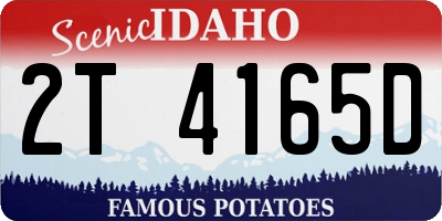 ID license plate 2T4165D