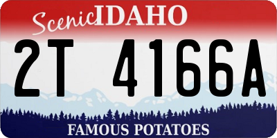 ID license plate 2T4166A
