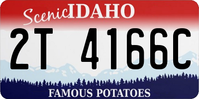 ID license plate 2T4166C