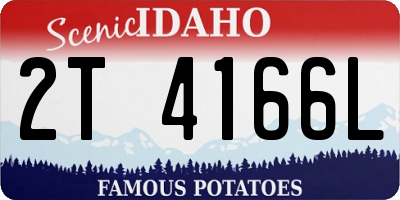 ID license plate 2T4166L