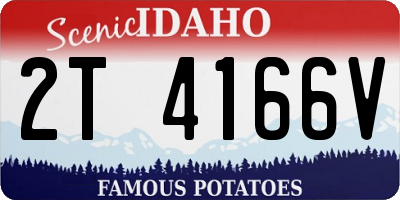 ID license plate 2T4166V