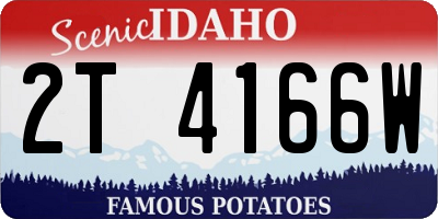 ID license plate 2T4166W