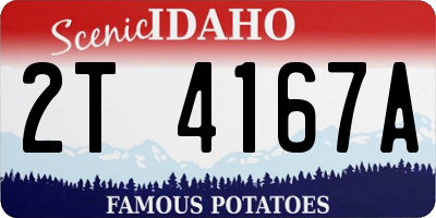 ID license plate 2T4167A