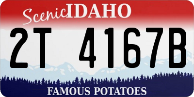 ID license plate 2T4167B