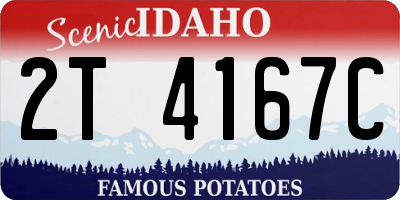 ID license plate 2T4167C