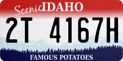 ID license plate 2T4167H