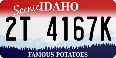 ID license plate 2T4167K