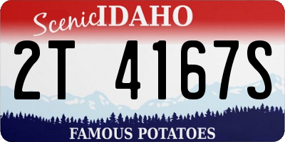 ID license plate 2T4167S