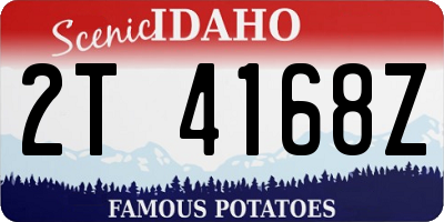 ID license plate 2T4168Z