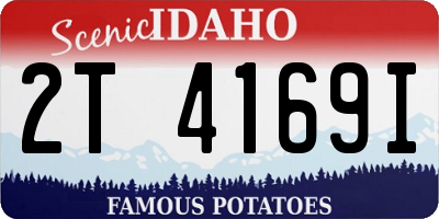 ID license plate 2T4169I