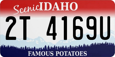 ID license plate 2T4169U