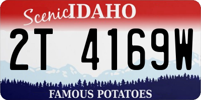 ID license plate 2T4169W