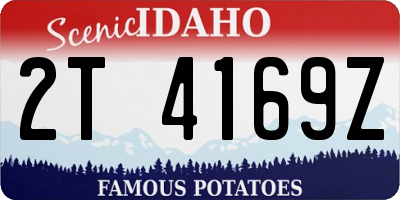 ID license plate 2T4169Z