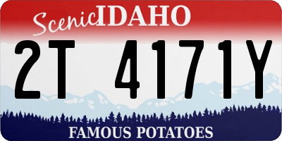 ID license plate 2T4171Y