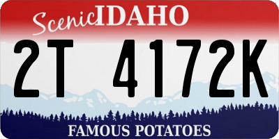 ID license plate 2T4172K
