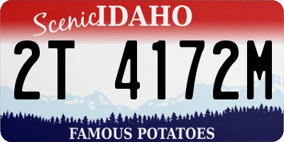 ID license plate 2T4172M
