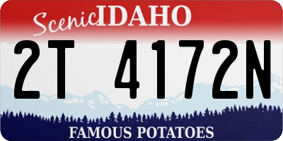 ID license plate 2T4172N