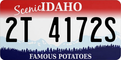 ID license plate 2T4172S