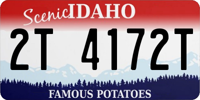 ID license plate 2T4172T