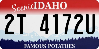 ID license plate 2T4172U