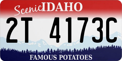 ID license plate 2T4173C