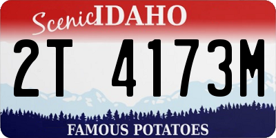 ID license plate 2T4173M