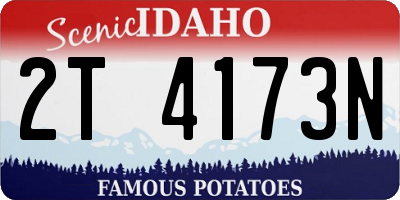 ID license plate 2T4173N
