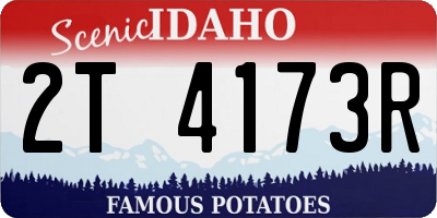 ID license plate 2T4173R