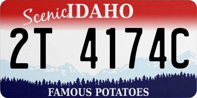 ID license plate 2T4174C