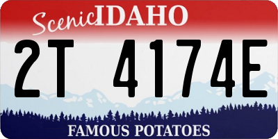 ID license plate 2T4174E