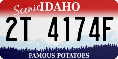 ID license plate 2T4174F