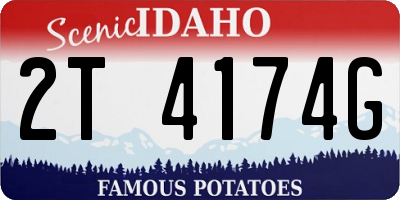 ID license plate 2T4174G