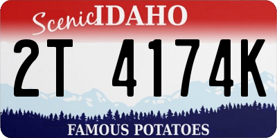 ID license plate 2T4174K